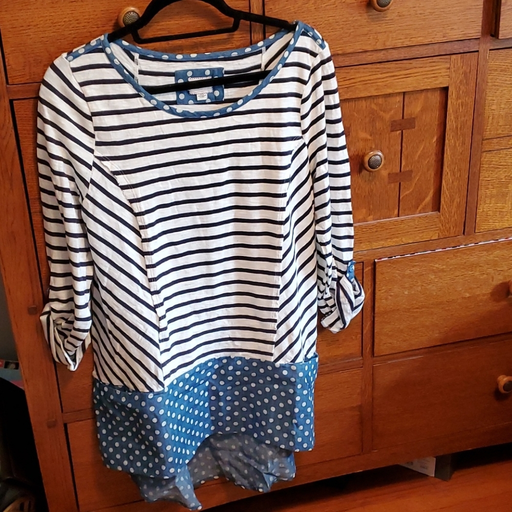 Anthropologie Mixed Media Top